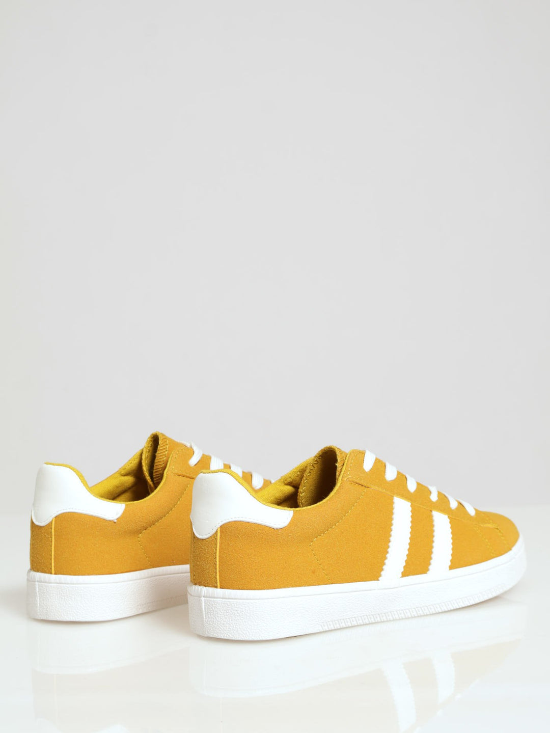 Microfibre Adi Retro Sneaker - Mustard