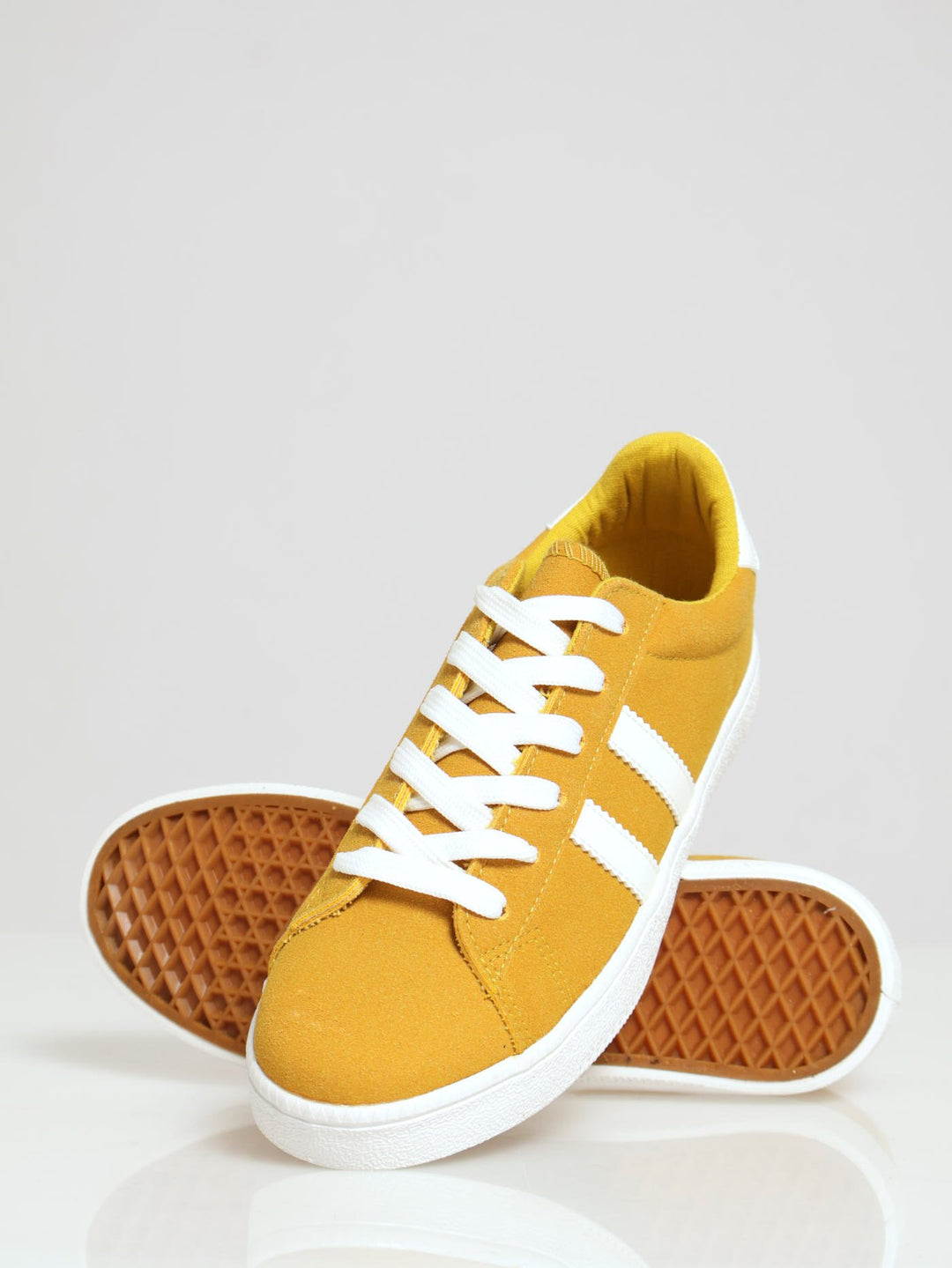 Microfibre Adi Retro Sneaker - Mustard