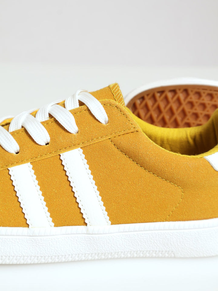 Microfibre Adi Retro Sneaker - Mustard