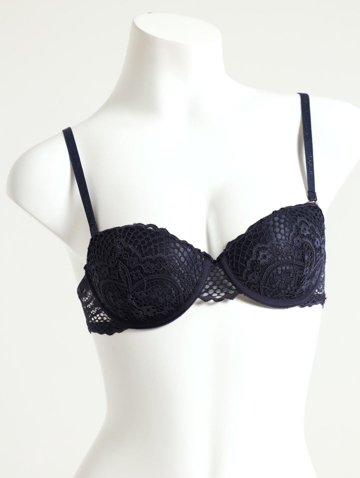 2 Pack Galloon Lace Multiway Bra - Navy/Mauve