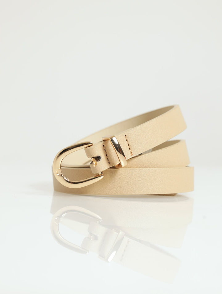 3 Pack Rounded Gold Buckle Belt