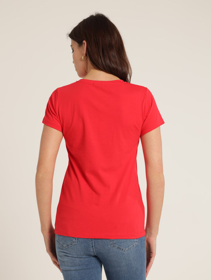 Rivetted Logo Tee - Red