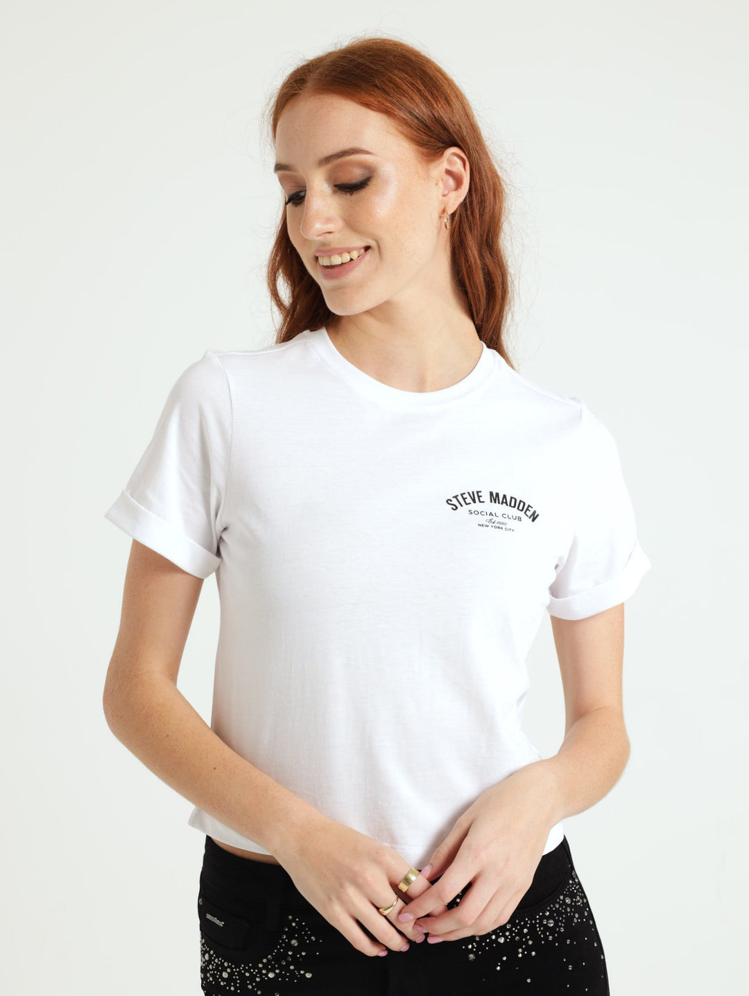 Pamala Basic Logo Tee - White