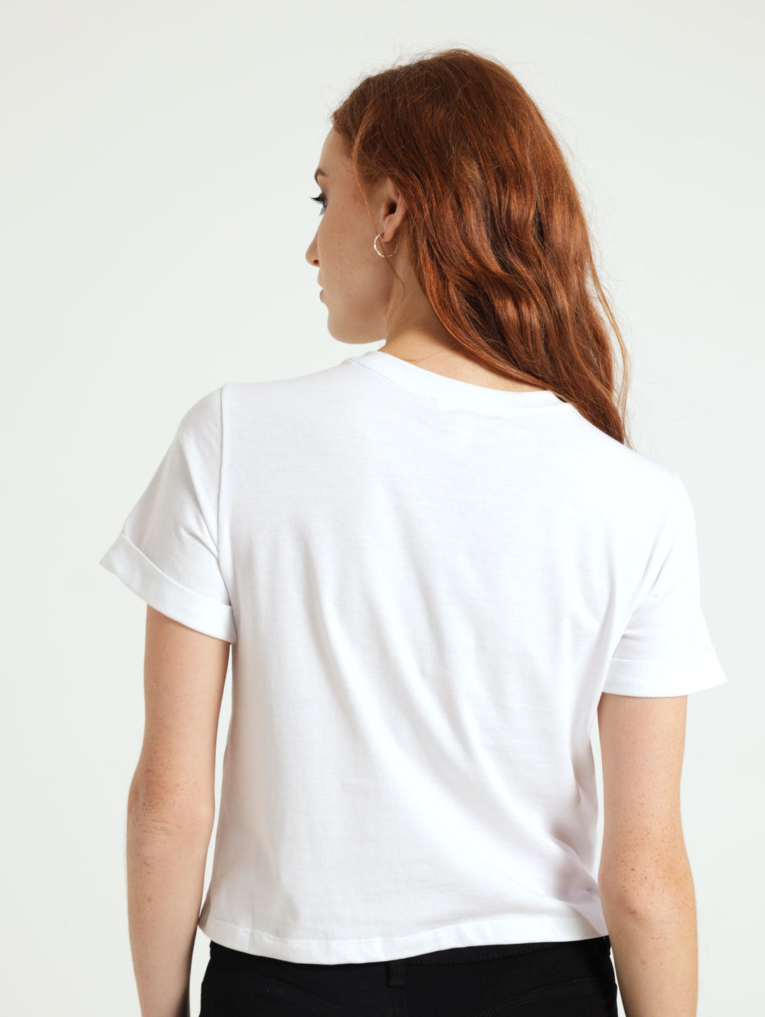 Pamala Basic Logo Tee - White