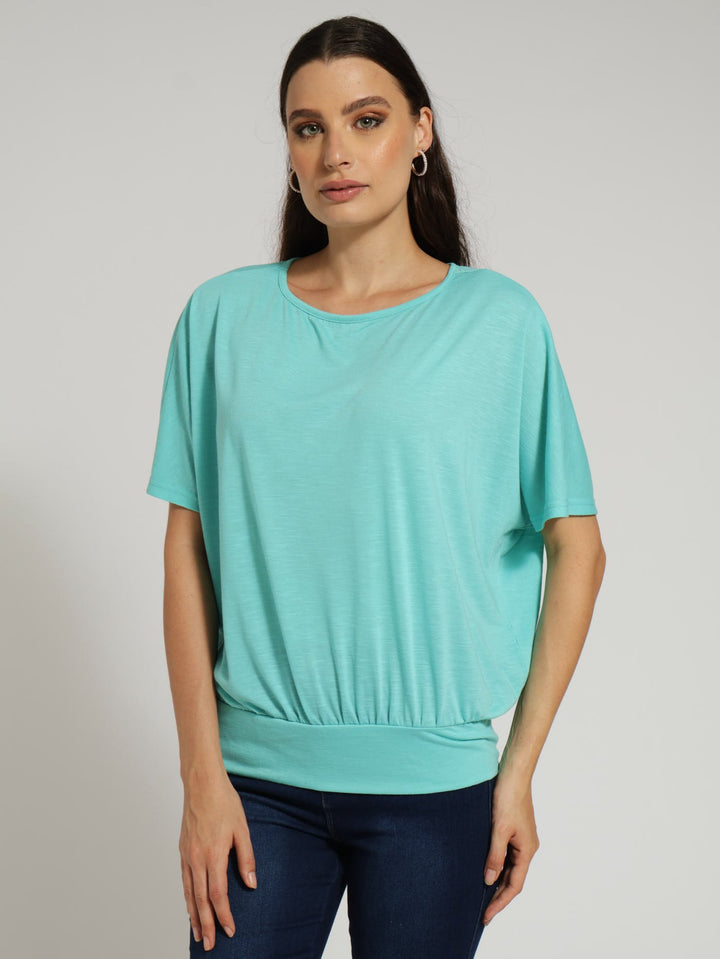 Dolman Sleeve Top - Aqua