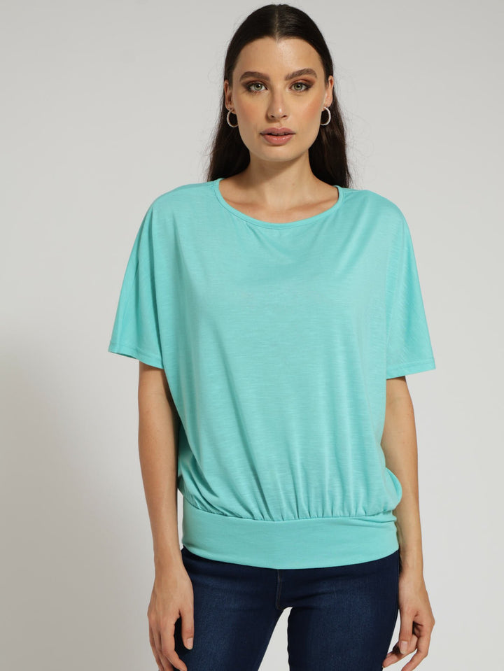 Dolman Sleeve Top - Aqua