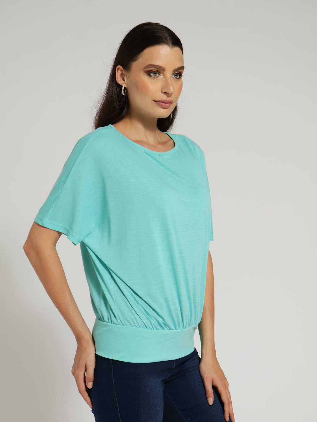 Dolman Sleeve Top - Aqua