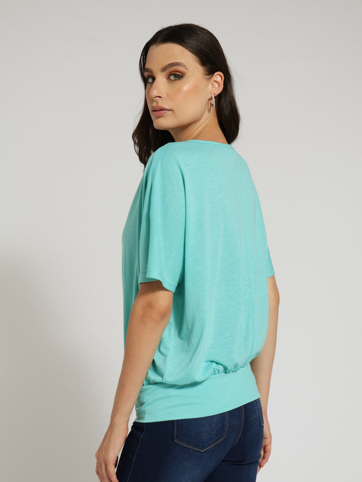 Dolman Sleeve Top - Aqua