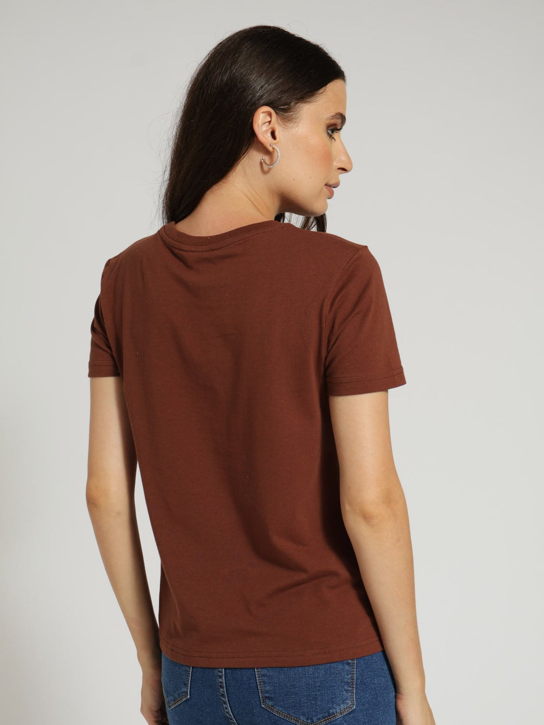 Amour Embellished Tee - Hazelnut