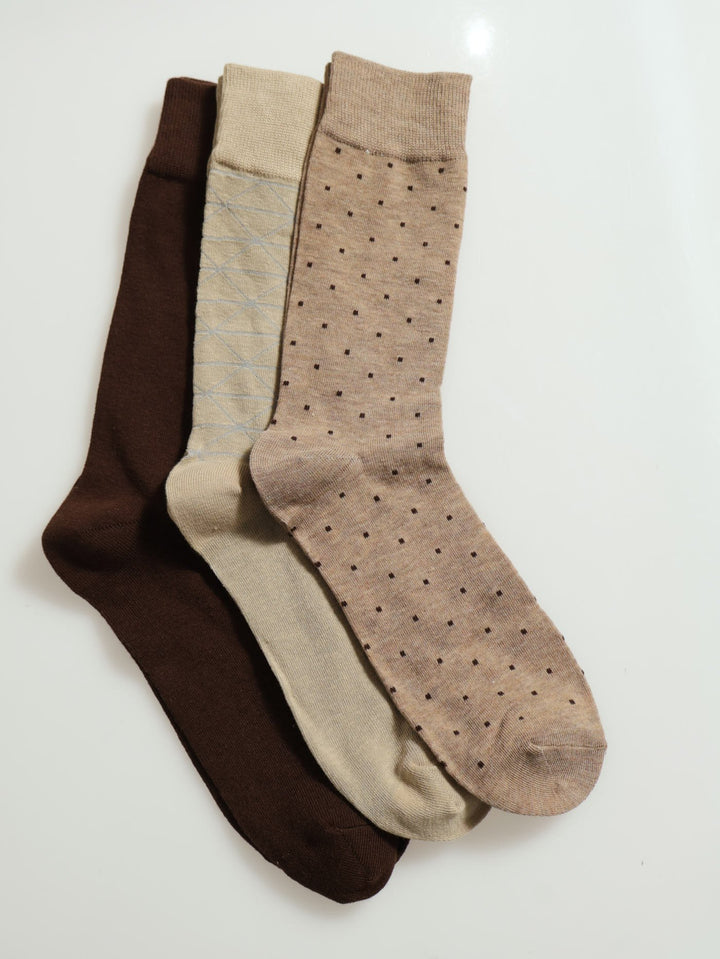 3 Pack Fashion Anklet Socks - Natural
