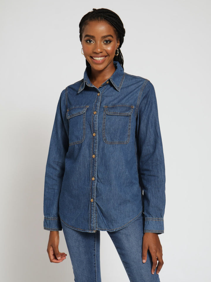 Denim Shirt - Dark Blue