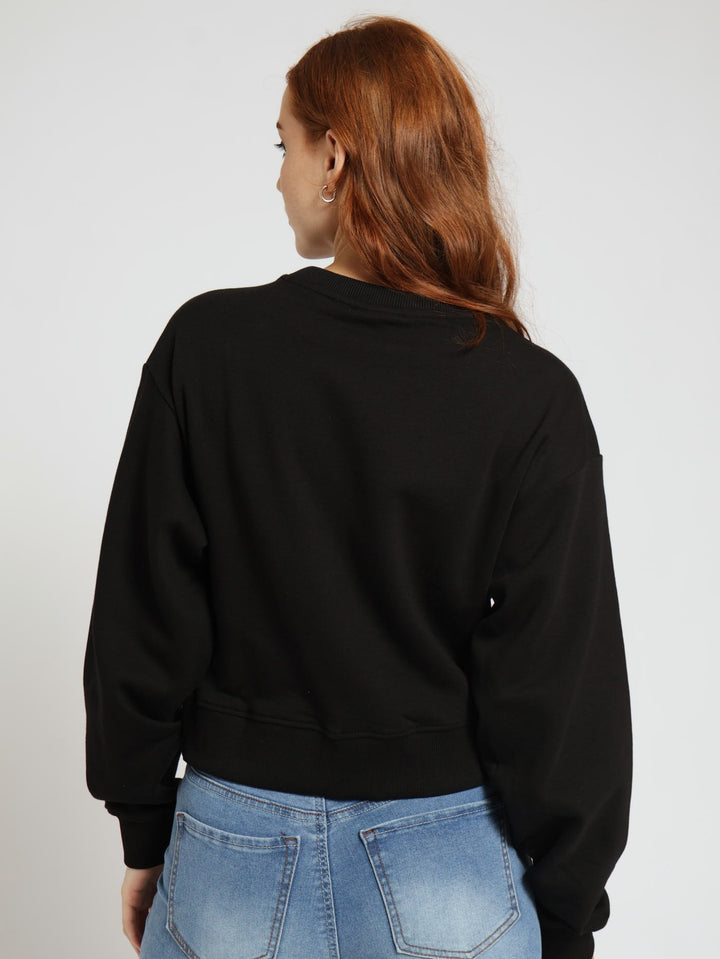 Go Any Place Crew Top - Black