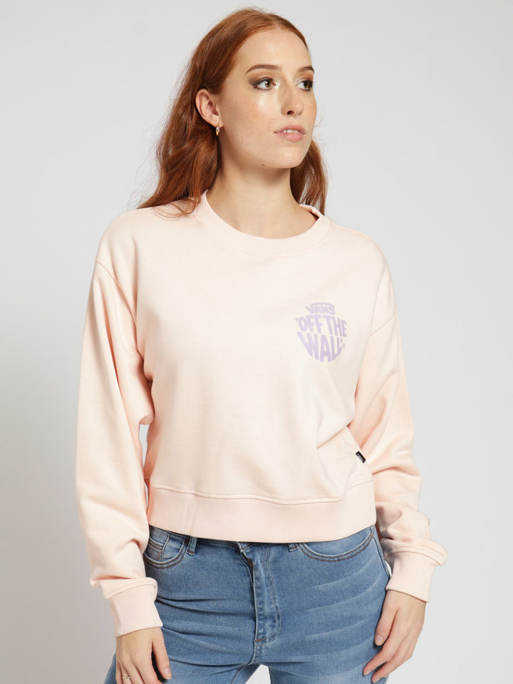 Circle Crew Crop Top - Rose