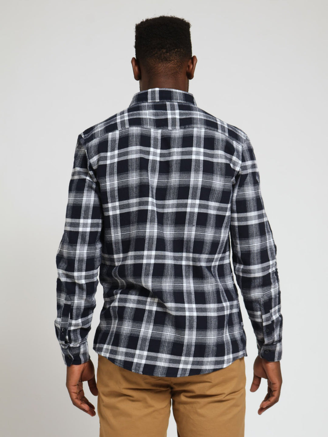 Brushed Check Shirt - Navy