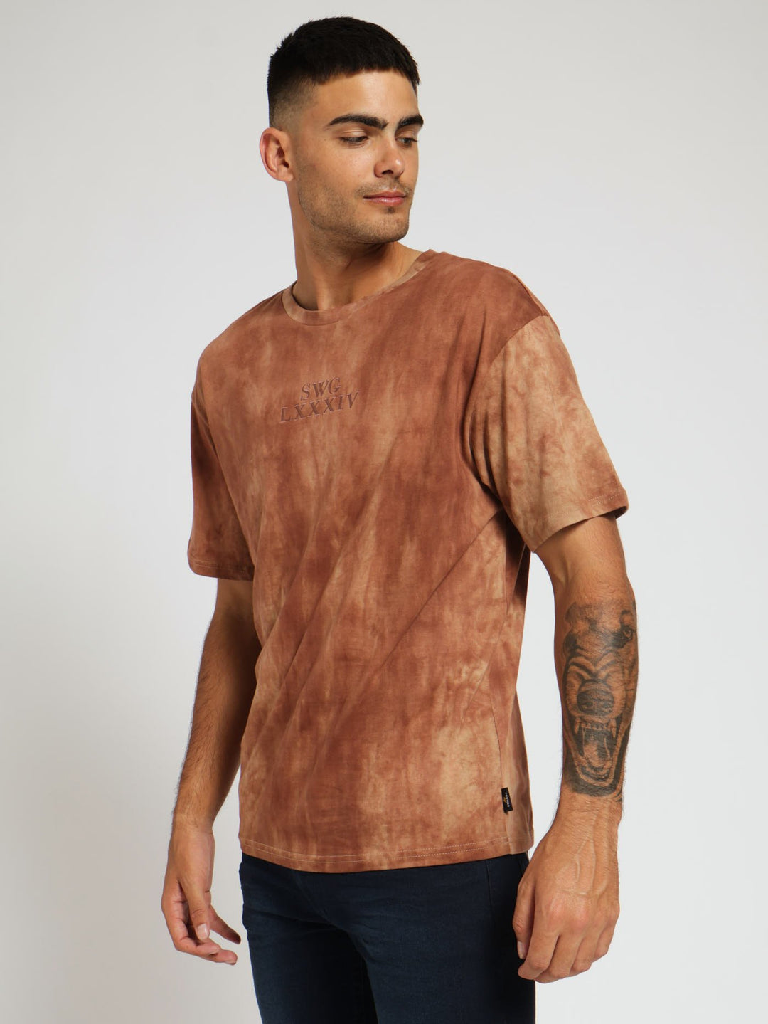 Spectra Dye Embossed Tee - Stone