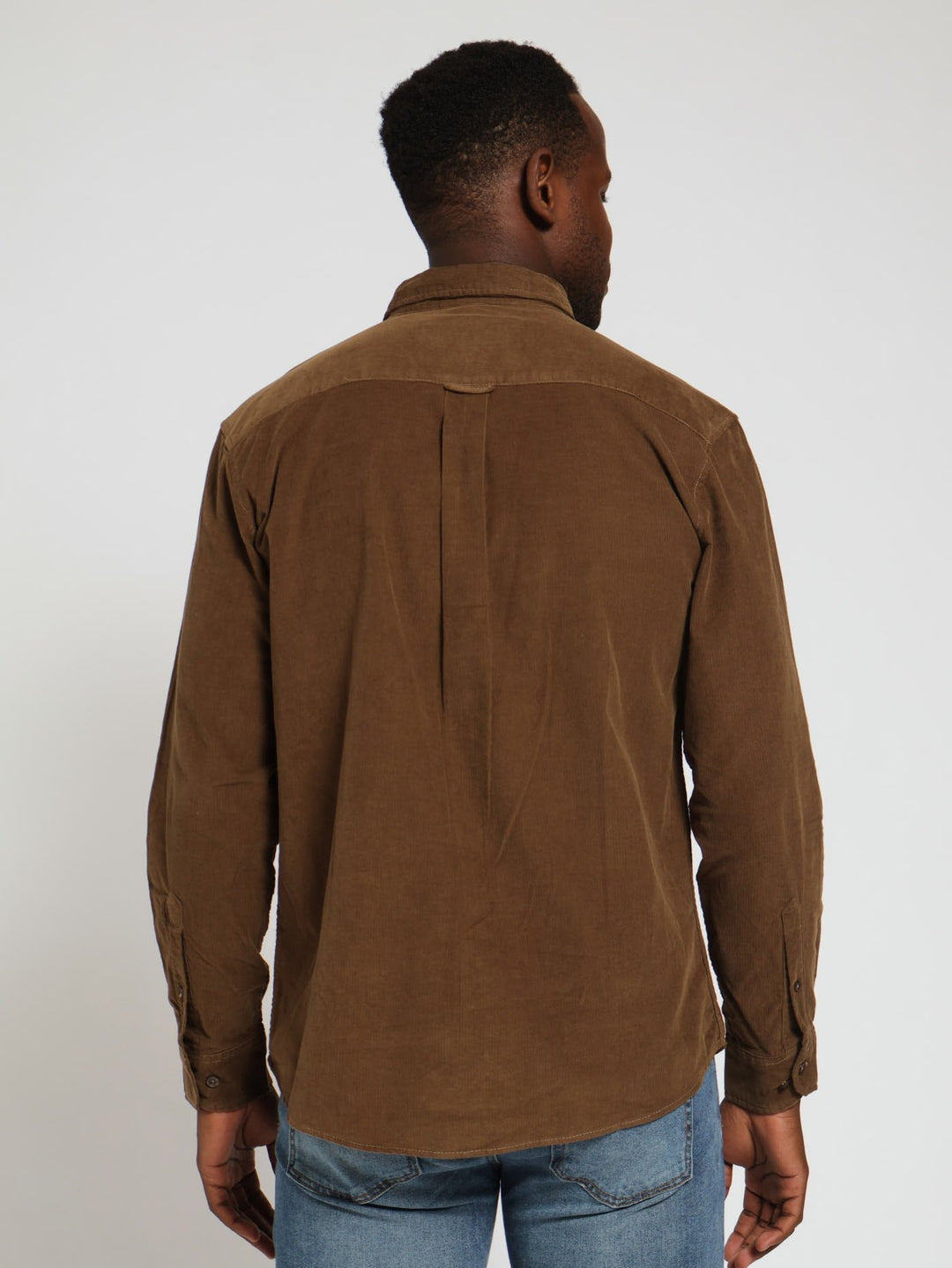 Long Sleeve Corduroy Shirt - Taupe