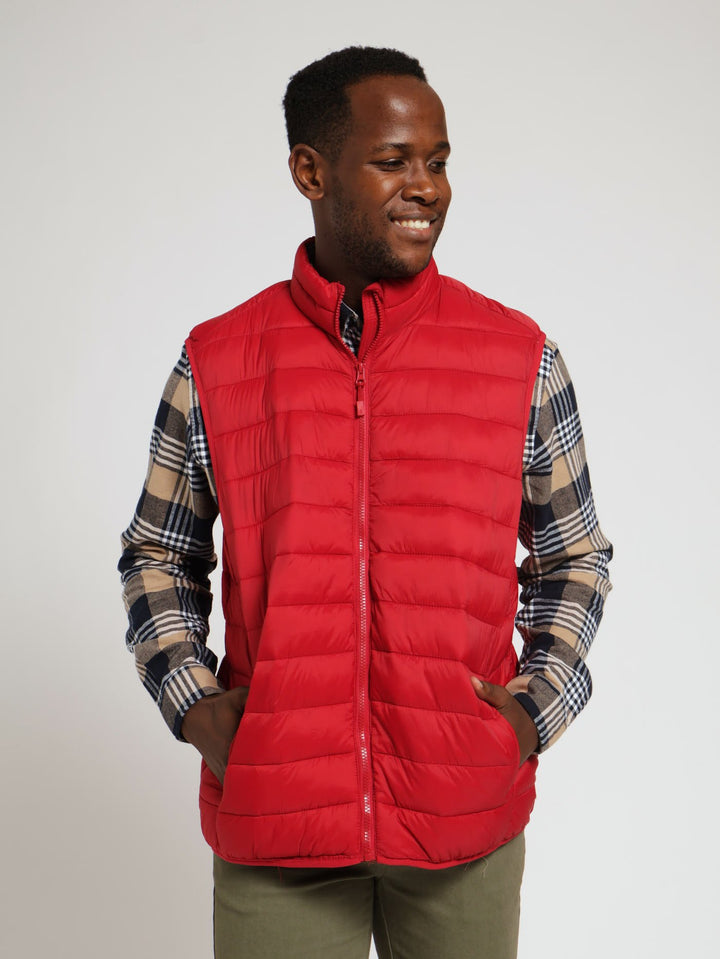 Sleeveless Puffer Jacket - Deep Red – Edgars