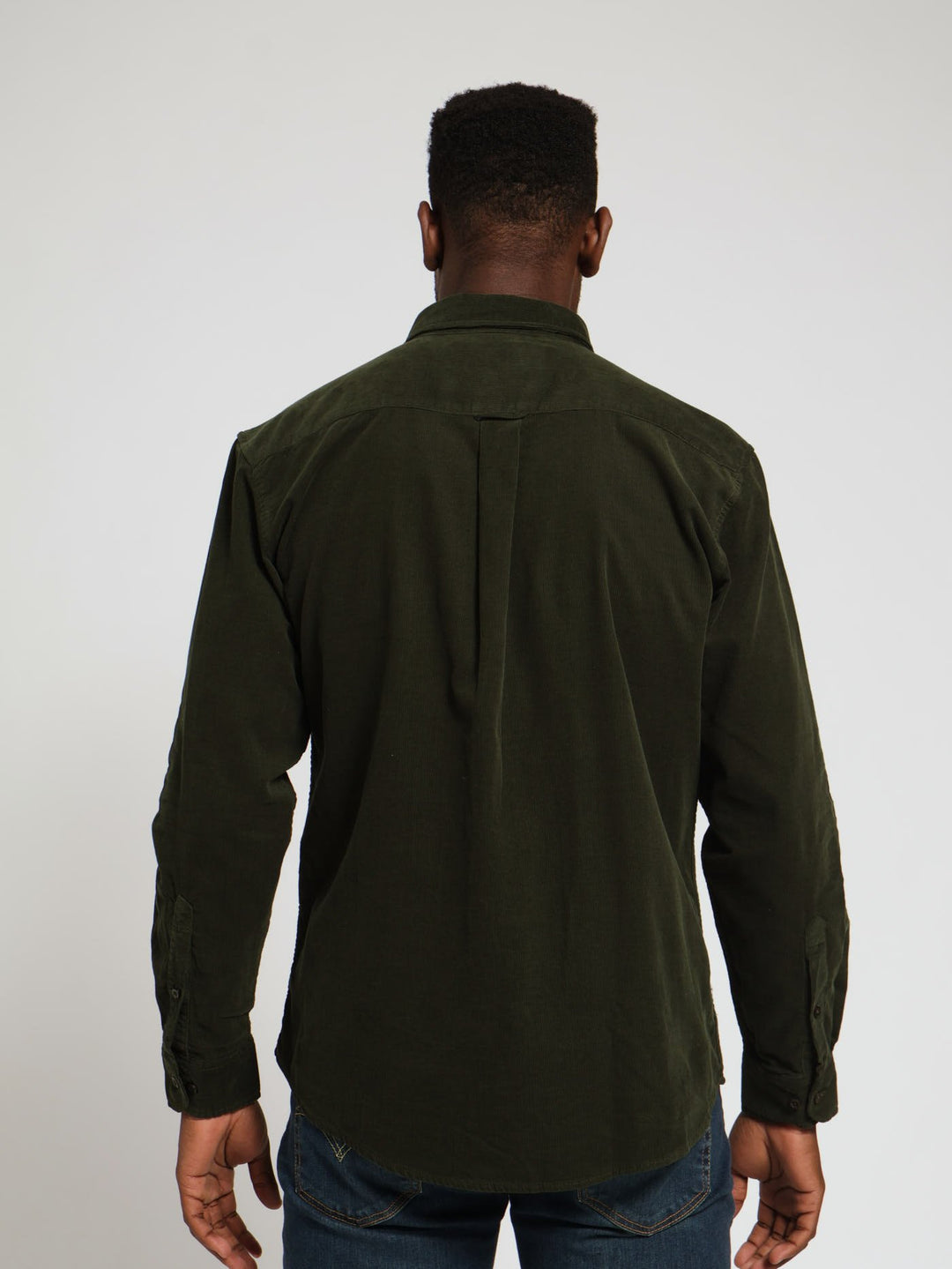 Long Sleeve Corduroy Shirt - Olive