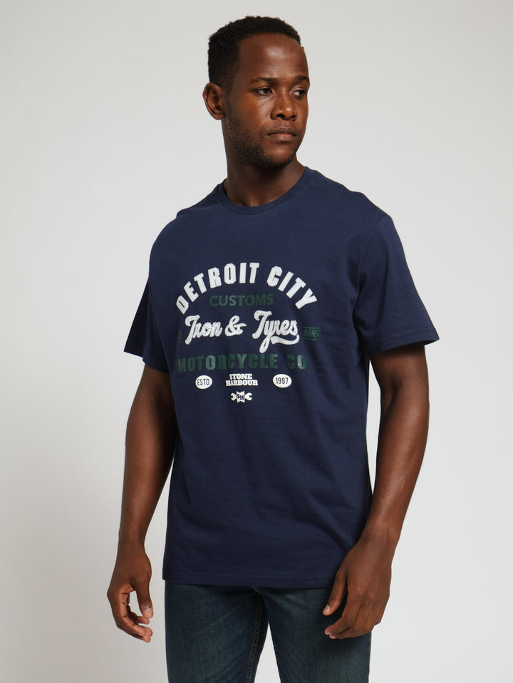 Detroit City Tee - Navy