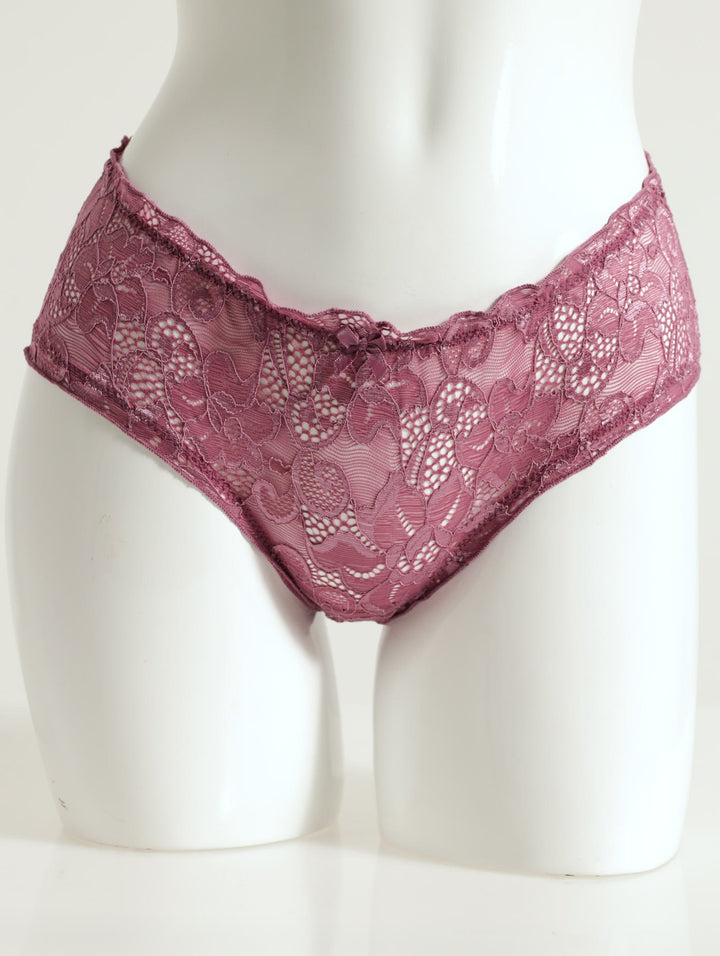 Lettuce Edge Lace Boyleg Panty - Berry