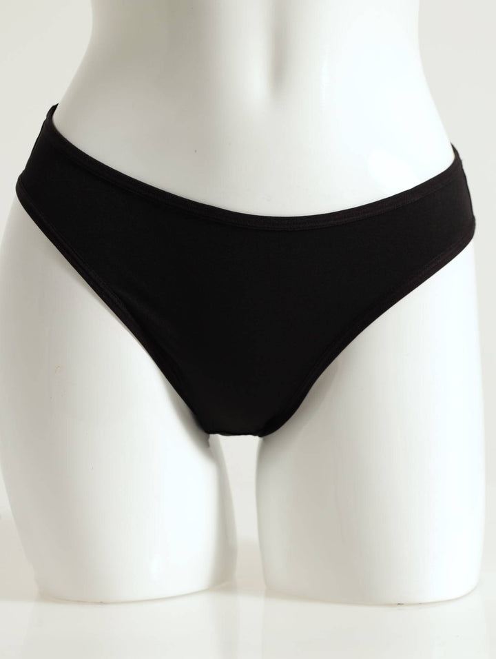 2 Pack Bikini Panties - Beige/Black