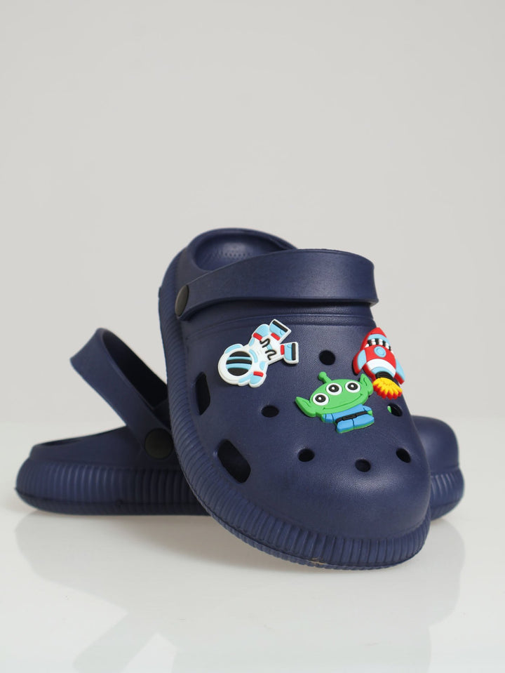 Boys Space Alien Clog - Navy