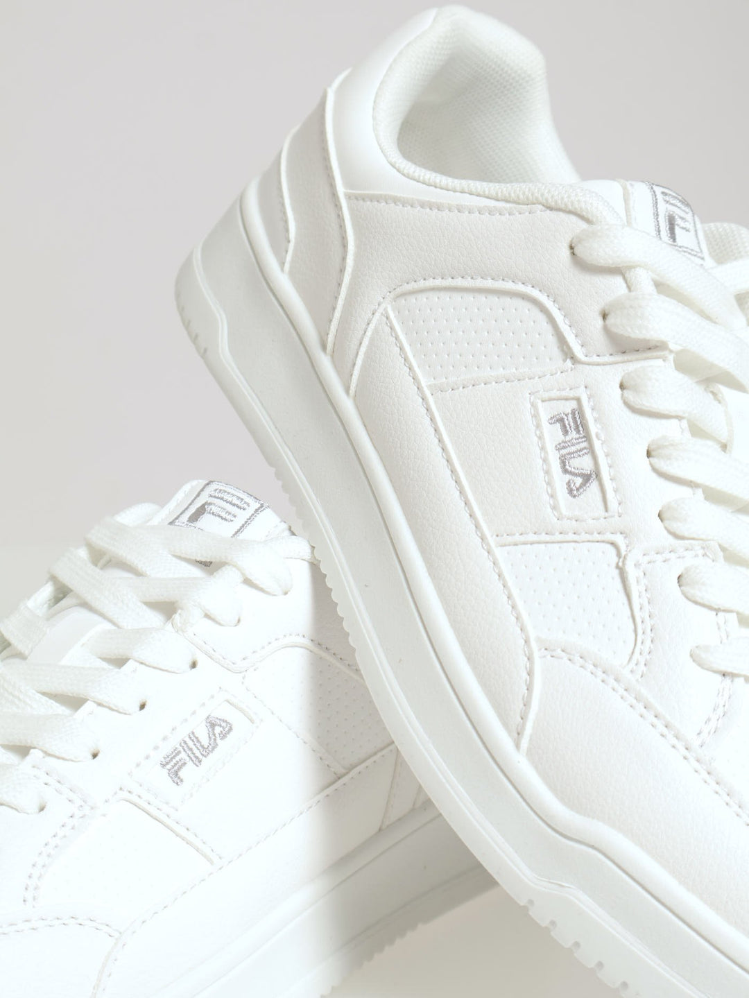 Gemma Platform Panelled Sneaker - White/Grey