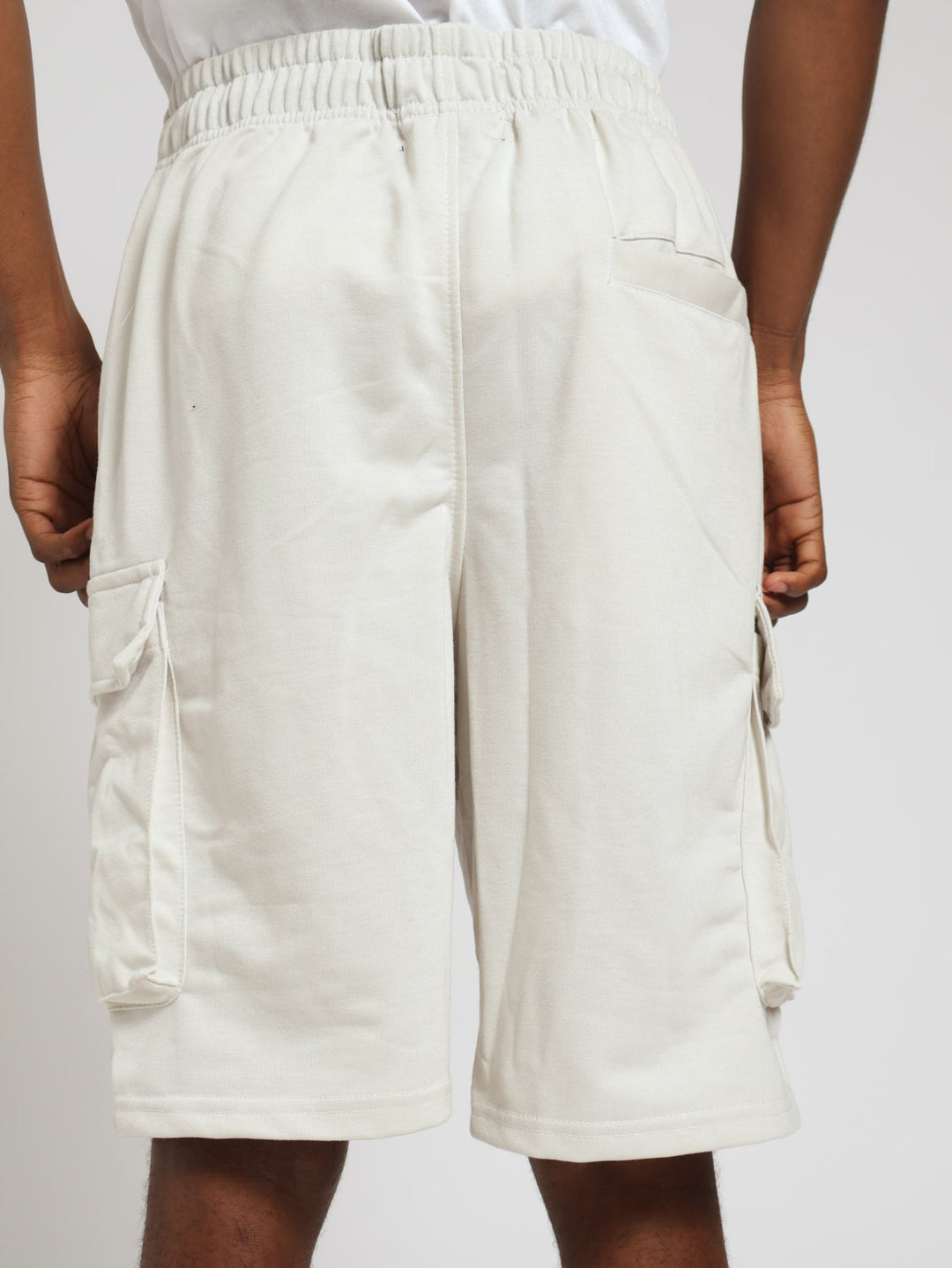 Cargo Fleece Shorts - Cream