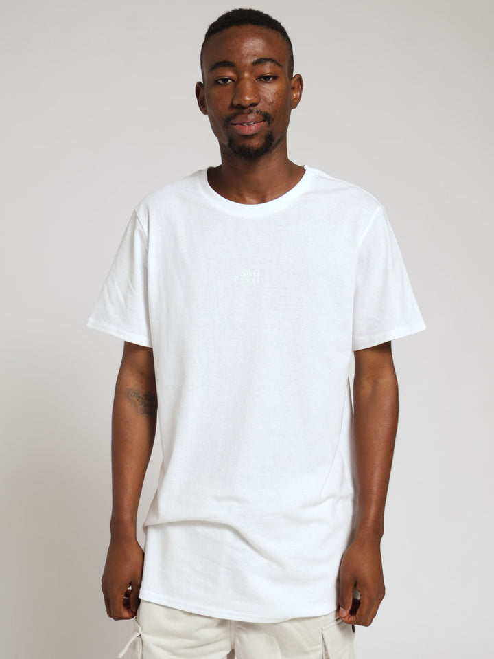 Basic Print Logo Tee - White