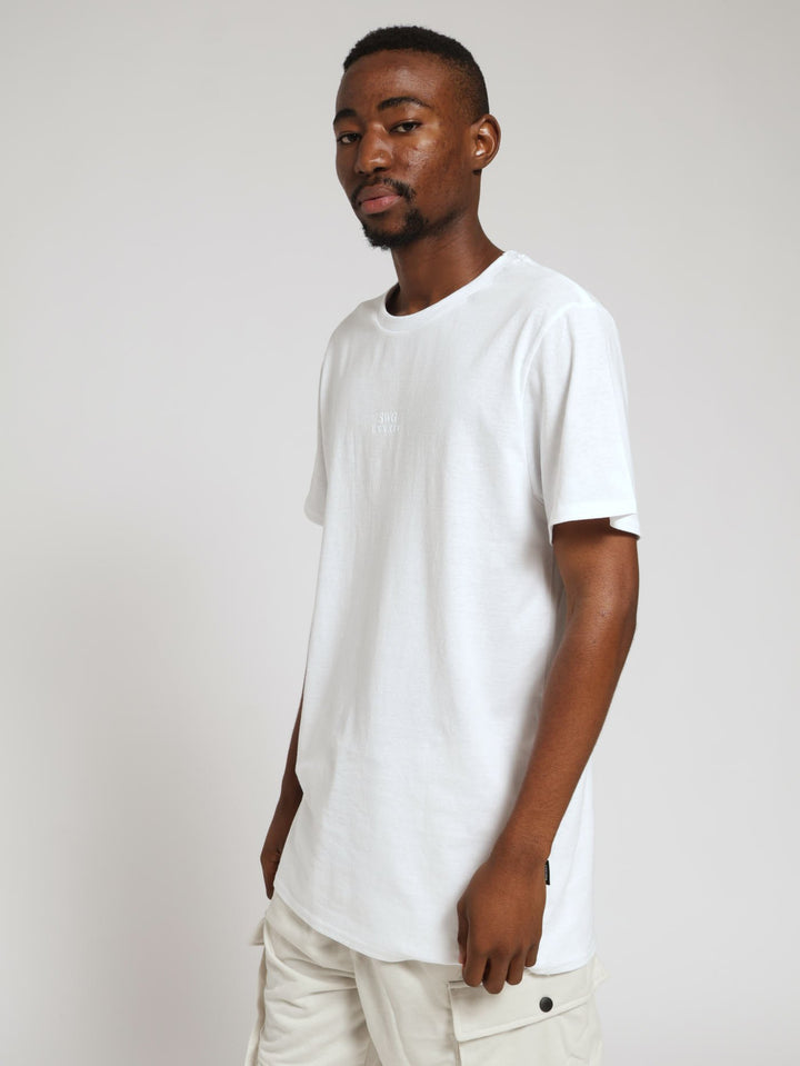 Basic Print Logo Tee - White