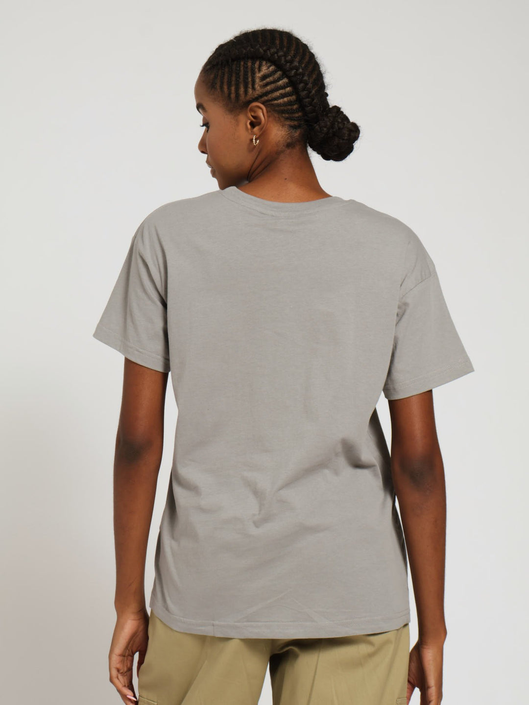 Rose Oversized Tee - Grey