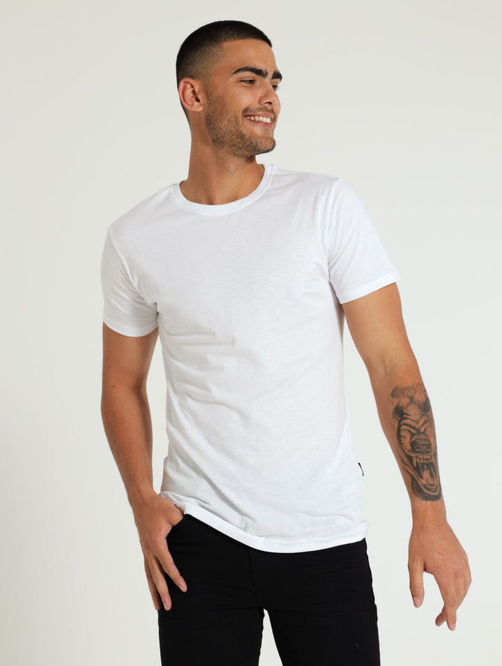 Basic Print Tee - White