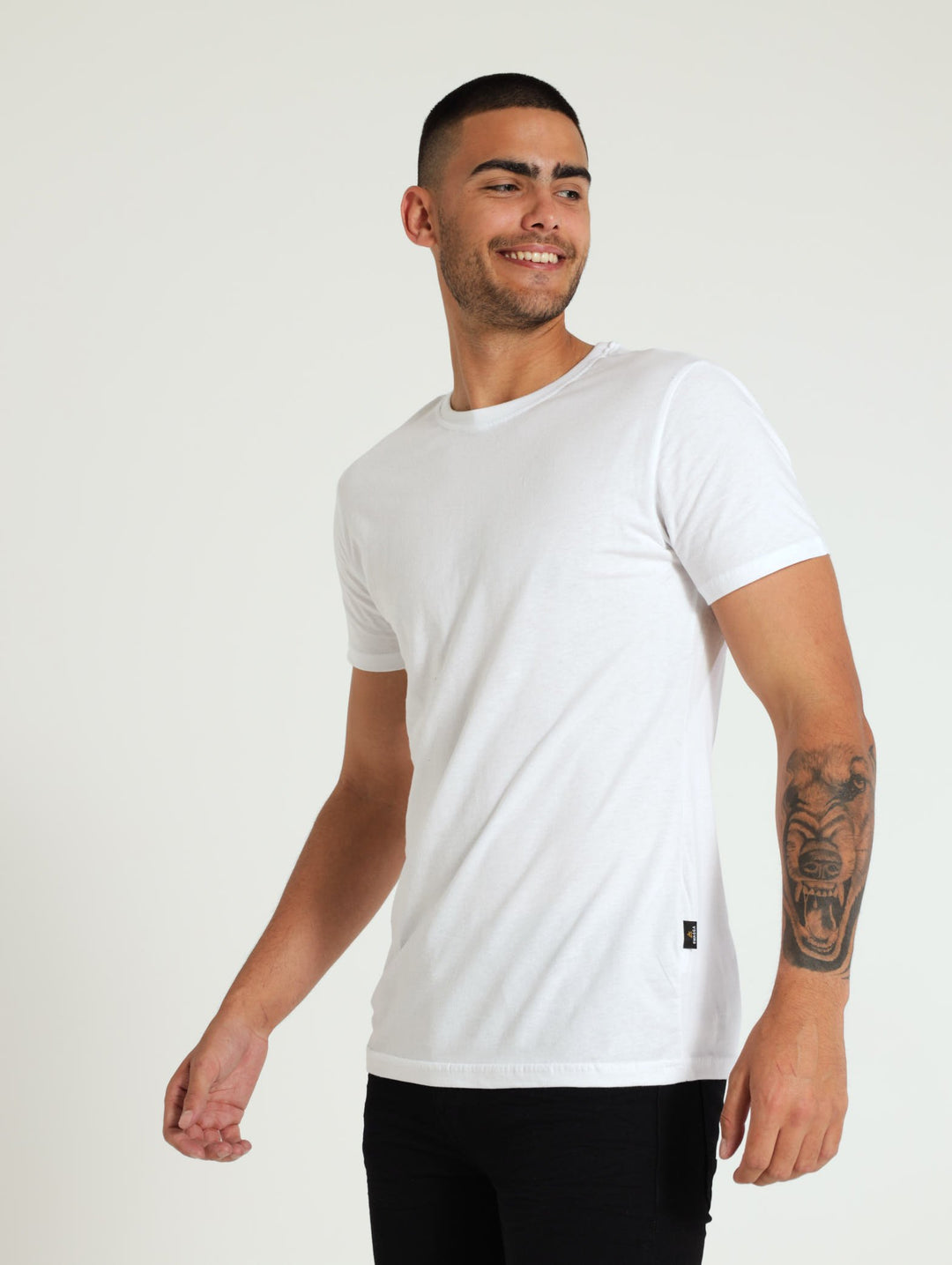 Basic Print Tee - White