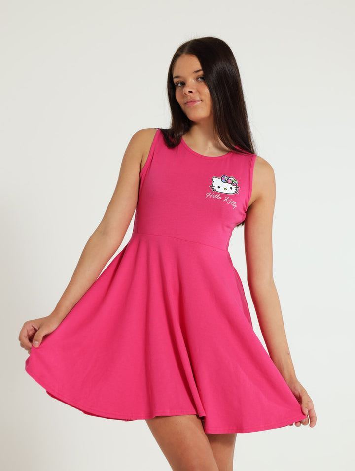 Girls Skater Dress - Cerise