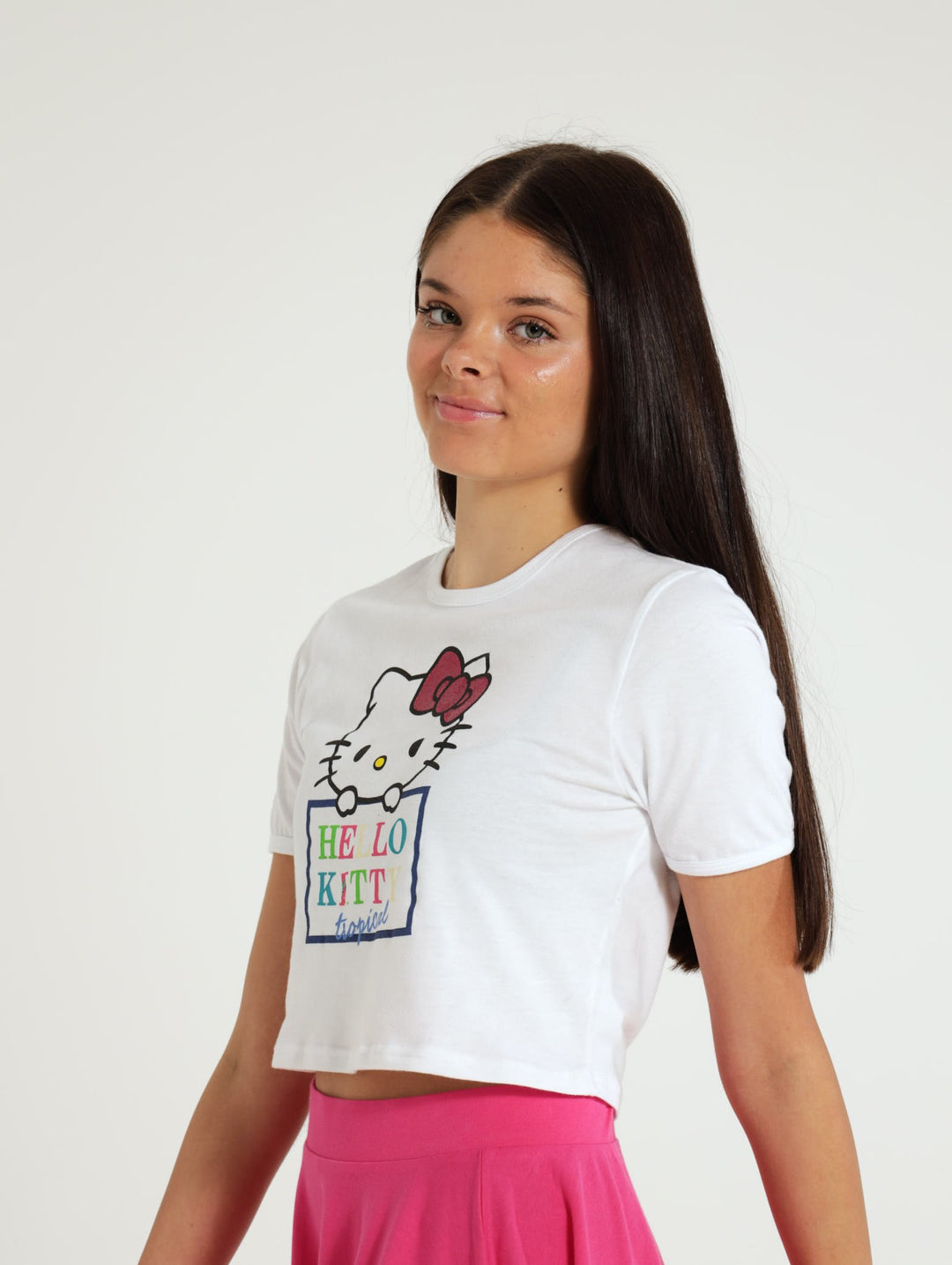 Girls Ringer Tee - White