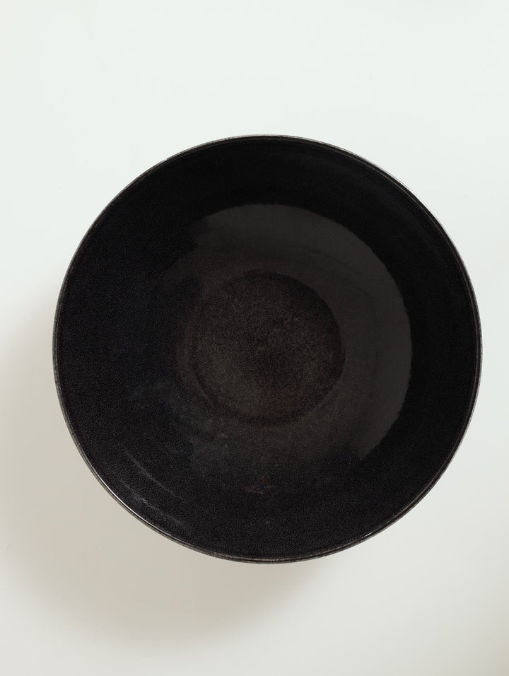 Reactive Glaze Serving Bowl - Black