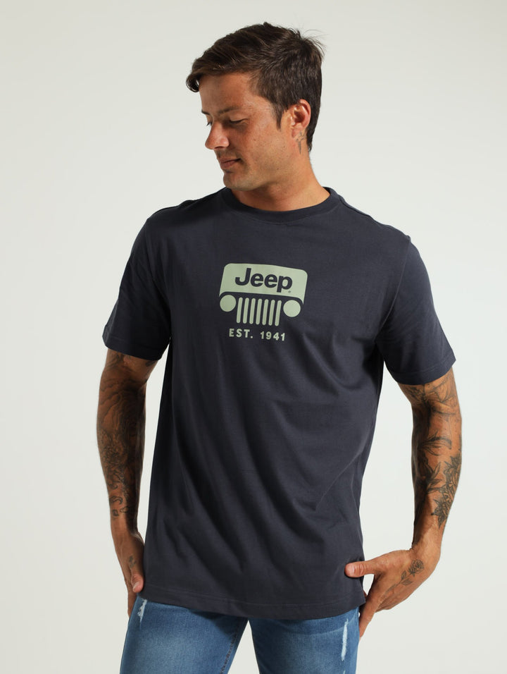 Script Crew Tee - Navy