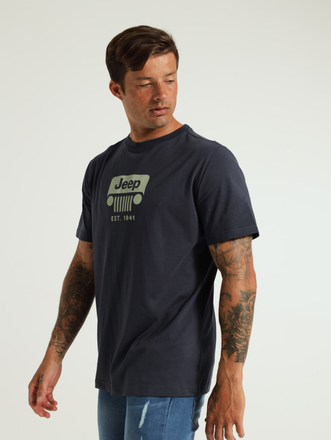 Script Crew Tee - Navy