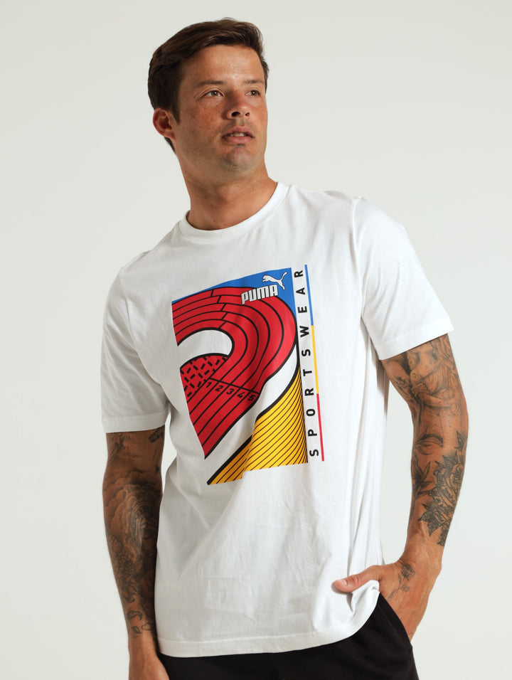 Graphics Rooted In Sports Tee - White