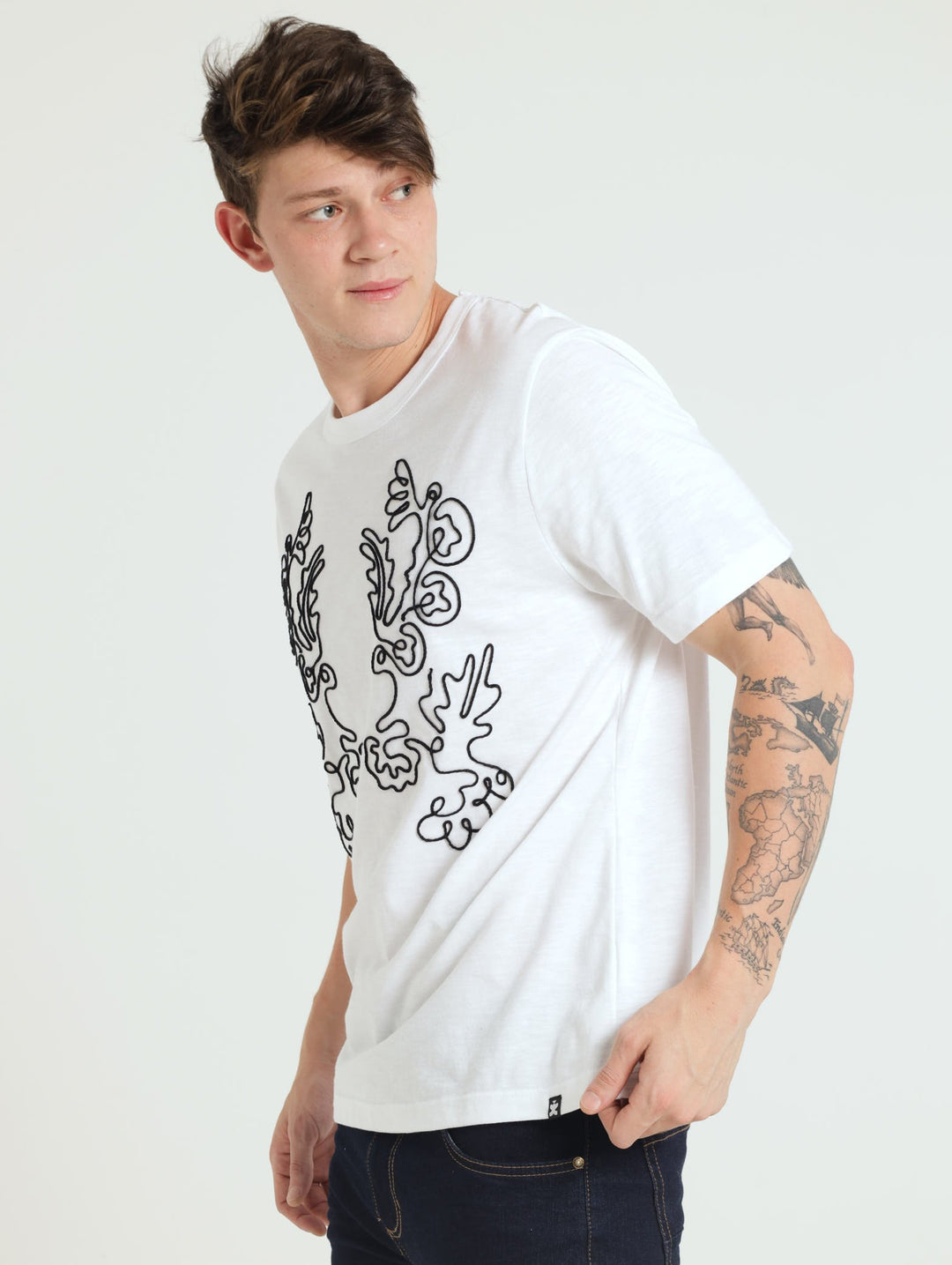 Cording Crew Tee - Bone