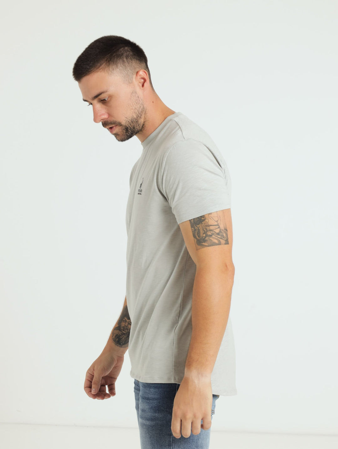 Slub Knit Tee - Grey