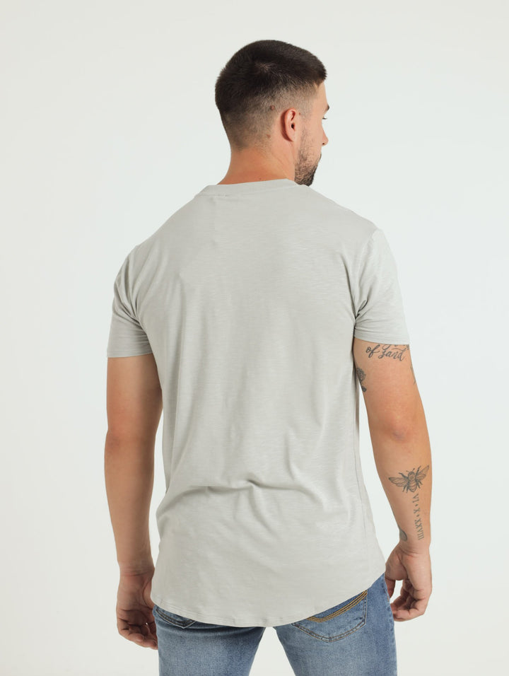 Slub Knit Tee - Grey