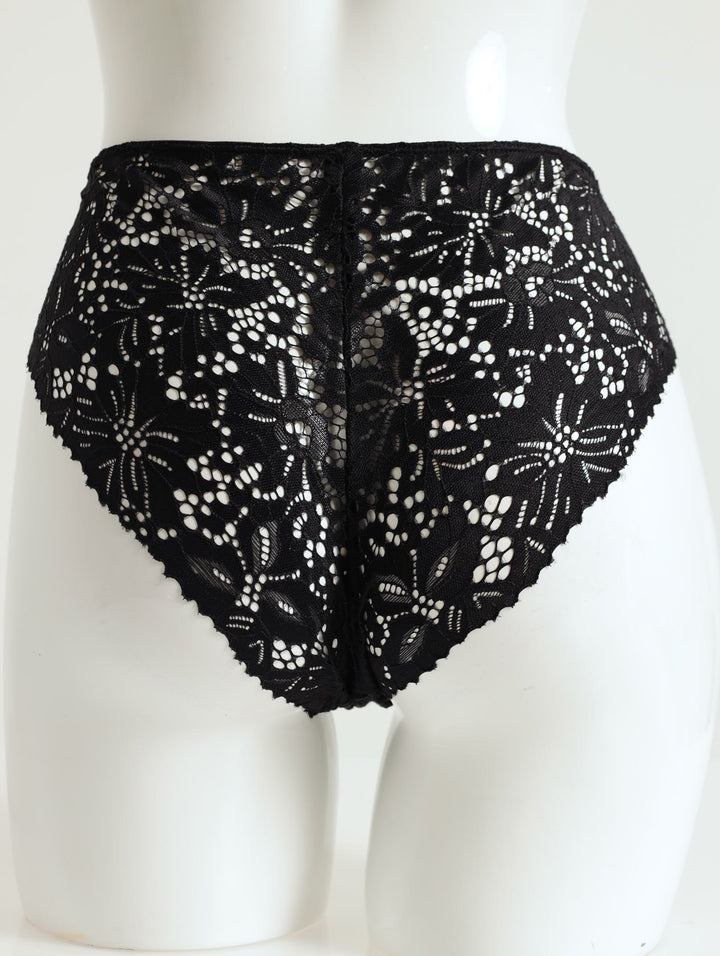 Lace Brazilian Panty - Black