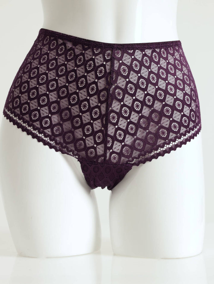 Full Lace Boyleg Panty - Purple