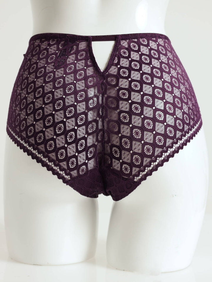 Full Lace Boyleg Panty - Purple