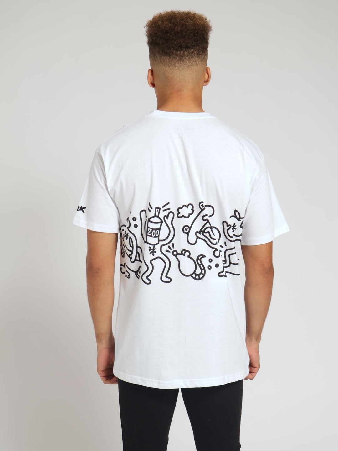 Front & Back Print Tee - White