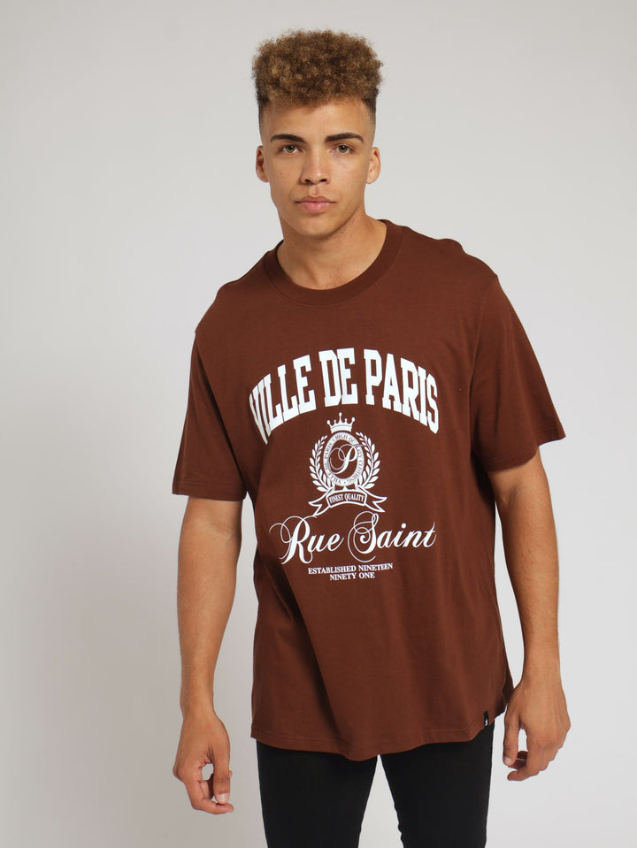 Ville De Paris Tee - Chocolate