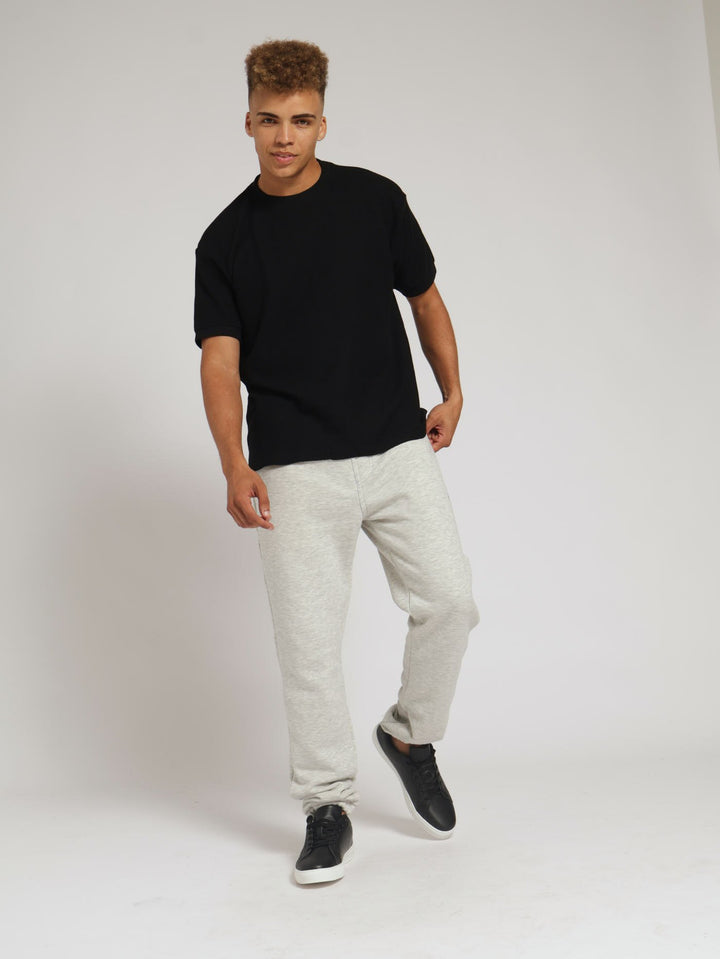 Twill Knit Crew Tee - Black