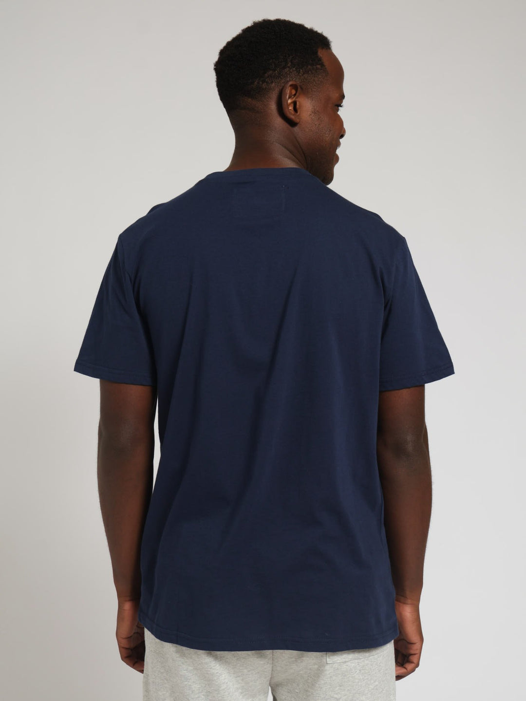 Basic Print Logo Tee - Navy