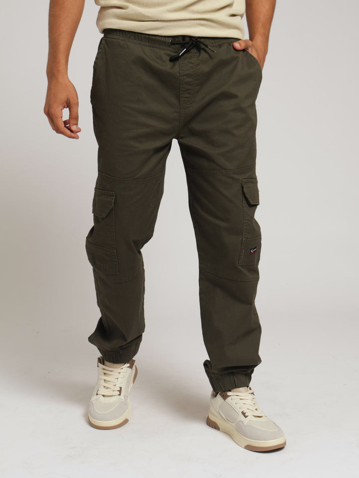 Stretch Twill Cargo Jogger - Olive